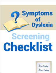 Symptoms of Dyslexia Screening Checklist