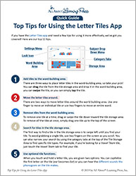 Top Tips for Using the Letter Tiles App
